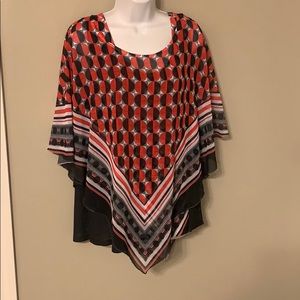 2piece tank top with sheer shawl